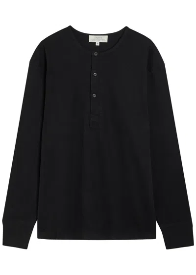 Studio Nicholson Round-neck Cotton Henley T-shirt In Multi