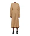 Studio Nicholson Tan Welles Midi Dress In Brown