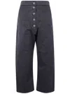 Studio Nicholson Brinson Button-front Patch-pocket Trousers In Blue
