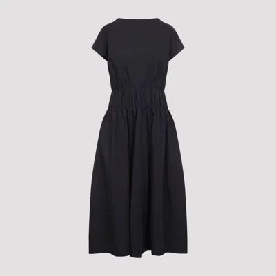 Studio Nicholson Ruched Waist Panel Midi Dress For Women In Black