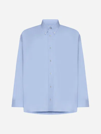 Studio Nicholson Ruskin Cotton Shirt In Clear Blue
