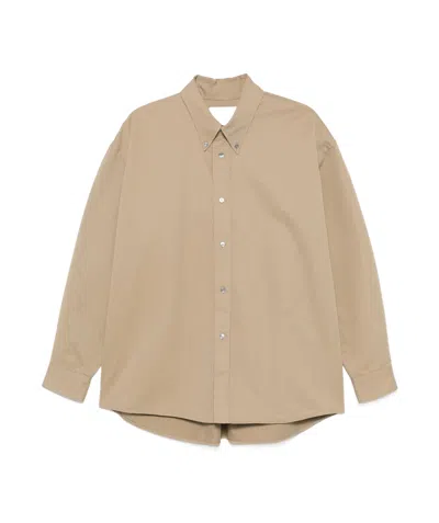 STUDIO NICHOLSON STUDIO NICHOLSON LOGO EMBROIDERED LONG SLEEVED SHIRT