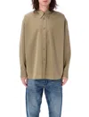 Studio Nicholson Ruskin Technical Twill Shirt In Green