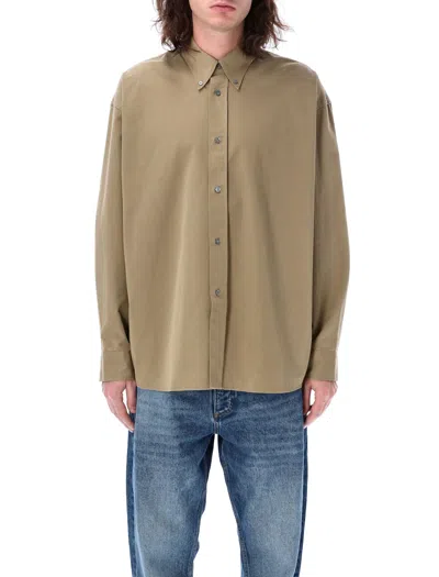 Studio Nicholson Ruskin Technical Twill Shirt In Green