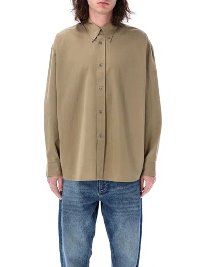 Studio Nicholson Ruskin Technical Twill Shirt In Parcel Beige
