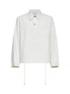 Studio Nicholson Salt Slub Cotton Twill Stowe Polo Shirt In White