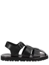 Studio Nicholson Sandom Leather Sandals In Black