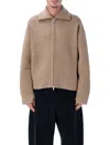 Studio Nicholson Sandos Zip Sweater In Nude