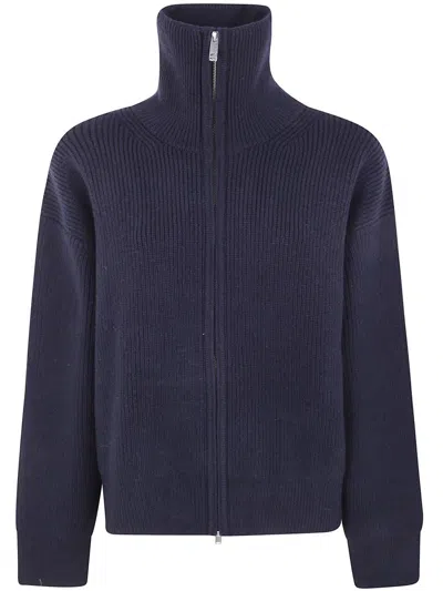 STUDIO NICHOLSON STUDIO NICHOLSON "SANDOS" RIB ZIP THOUGH JUMPER CLOTHING
