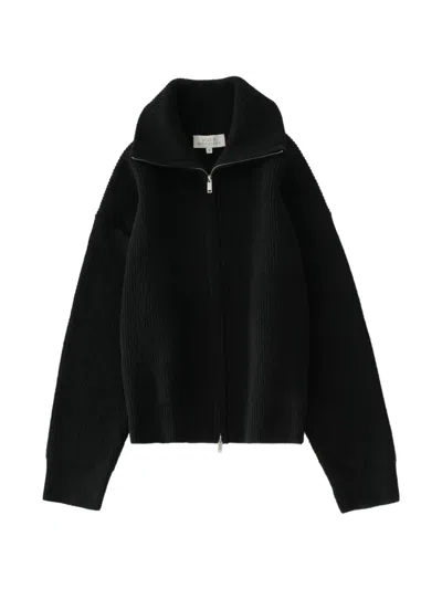 Studio Nicholson Sandos Ribbed-knit Cardigan In Black