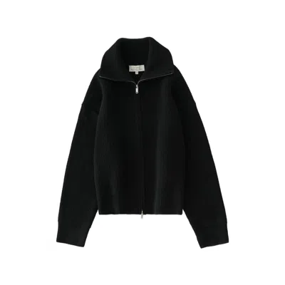 Studio Nicholson Sandos Ribbed-knit Cardigan In Black