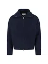 Studio Nicholson Neutral Textured Knit Sweater Collection In Blue