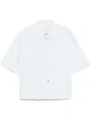Studio Nicholson Short-sleeved Boxy Shirt In Blue