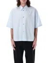 Studio Nicholson Short-sleeved Boxy Shirt In Skyblue