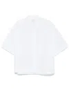 Studio Nicholson Short-sleeved Boxy Shirt In White