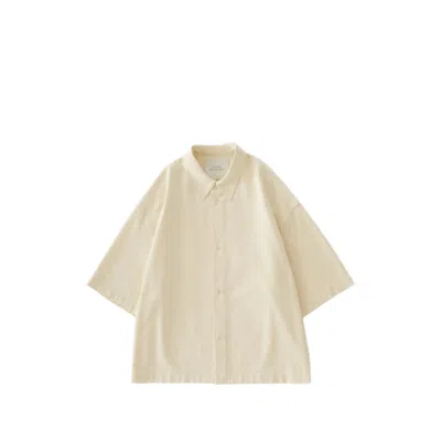 Studio Nicholson Sanko Short-sleeve Button Shirt In Neutral