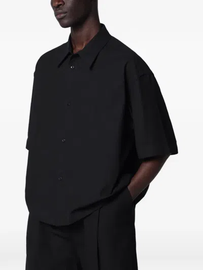 Studio Nicholson Sanko Short-sleeve Shirt In Black