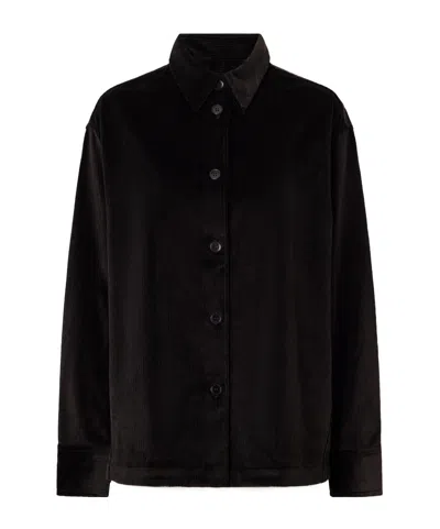 Studio Nicholson Santini Cotton-corduroy Shirt In Black