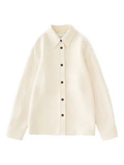 Studio Nicholson Wool Overshirt In Neutral