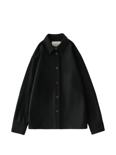 Studio Nicholson Santini Hemdjacke Aus Schurwolle In Black