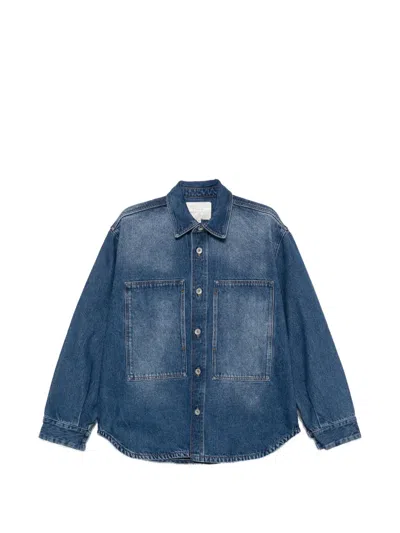 Studio Nicholson Saxon Chest-pocket Shirt In Blue
