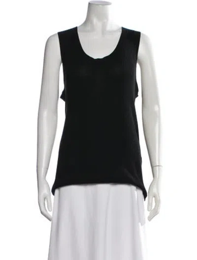 Pre-owned Studio Nicholson Scoop Neck Sleeveless Top In Black