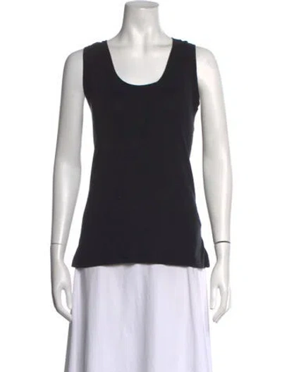 Pre-owned Studio Nicholson Scoop Neck Sleeveless Top In Black