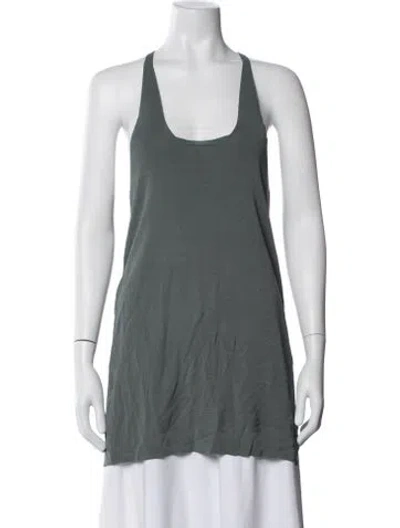 Pre-owned Studio Nicholson Scoop Neck Sleeveless Top In Green