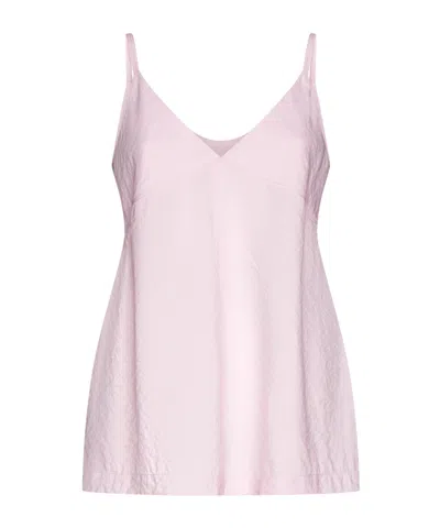 Studio Nicholson Semi-sheer Tank Top In Pink