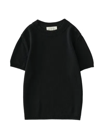 Studio Nicholson Seren Ribbed Top In Black