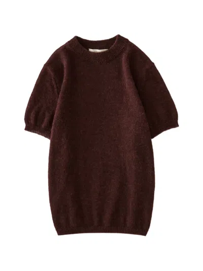 Studio Nicholson Seren Ribbed Top In Burgundy