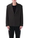 Studio Nicholson Oversized Blazer Notched Lapel Front Pockets