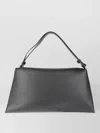Studio Nicholson Shiboru Leather Shoulder Bag Adjustable Handle Strap In Silver
