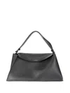 Studio Nicholson Shiboru Leather Shoulder Bag Adjustable Handle Strap In Black