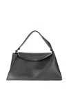 Studio Nicholson Shiboru Leather Shoulder Bag Adjustable Handle Strap In Black