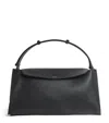 Studio Nicholson Mini Folded Shoulder Bag With Unique Paint Texture In Black