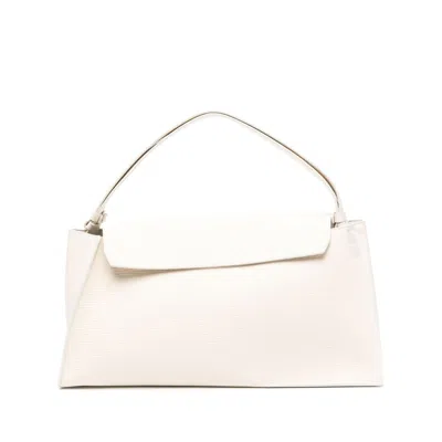 Studio Nicholson Shiboru Leather Shoulder Bag In White