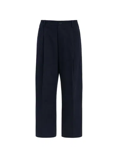 Studio Nicholson Shires Pleated Elasticated-waist Trousers In Blue
