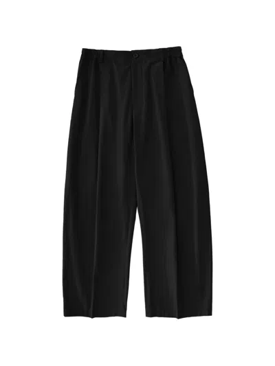 Studio Nicholson Shire Pleated Cotton Trousers In Black