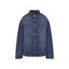 Studio Nicholson Patch Pocket Long Sleeve Collared Shirt In Blue