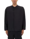 Studio Nicholson Black Technical Wool Karst Shirt In Black