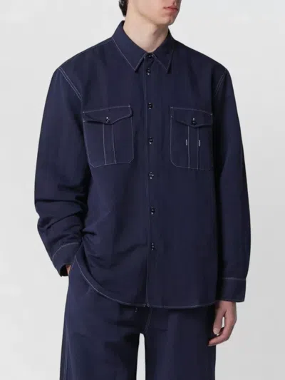 Studio Nicholson Shirt Long Sleeves Collared Neck Chest Pockets