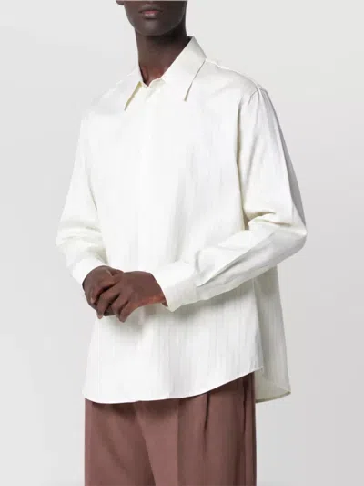 Studio Nicholson Pinstriped Shirt In White