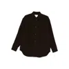 Studio Nicholson Textured Button-down Shirt In Brown