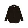 Studio Nicholson Textured Button-down Shirt In Brown
