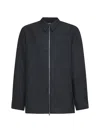 Studio Nicholson Axia Zip-up Wool Shirt In Tarmac Grey
