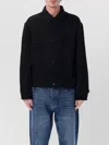 Studio Nicholson Short Coat Front Pockets Collared Design In Black