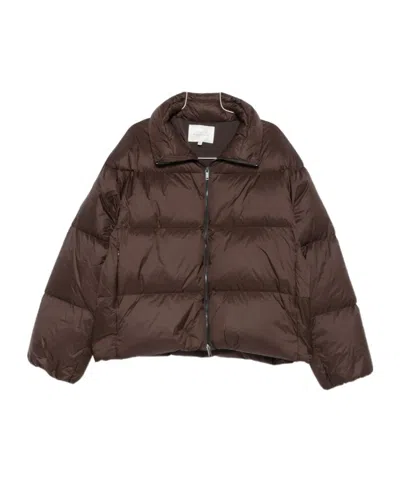 Studio Nicholson Short Cotton Jacket In Brown