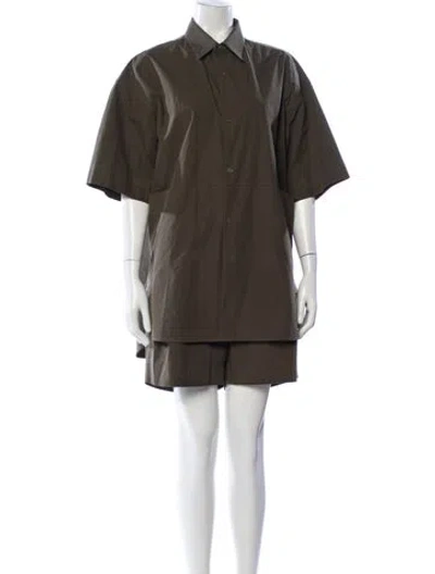 Pre-owned Studio Nicholson Short Set In Green