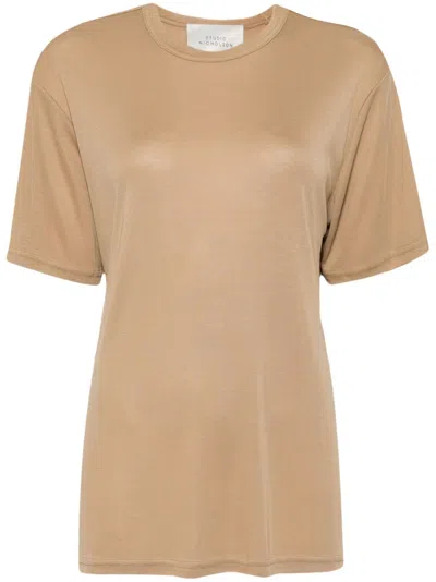 Studio Nicholson Short-sleeve Cotton T-shirt In Neutrals